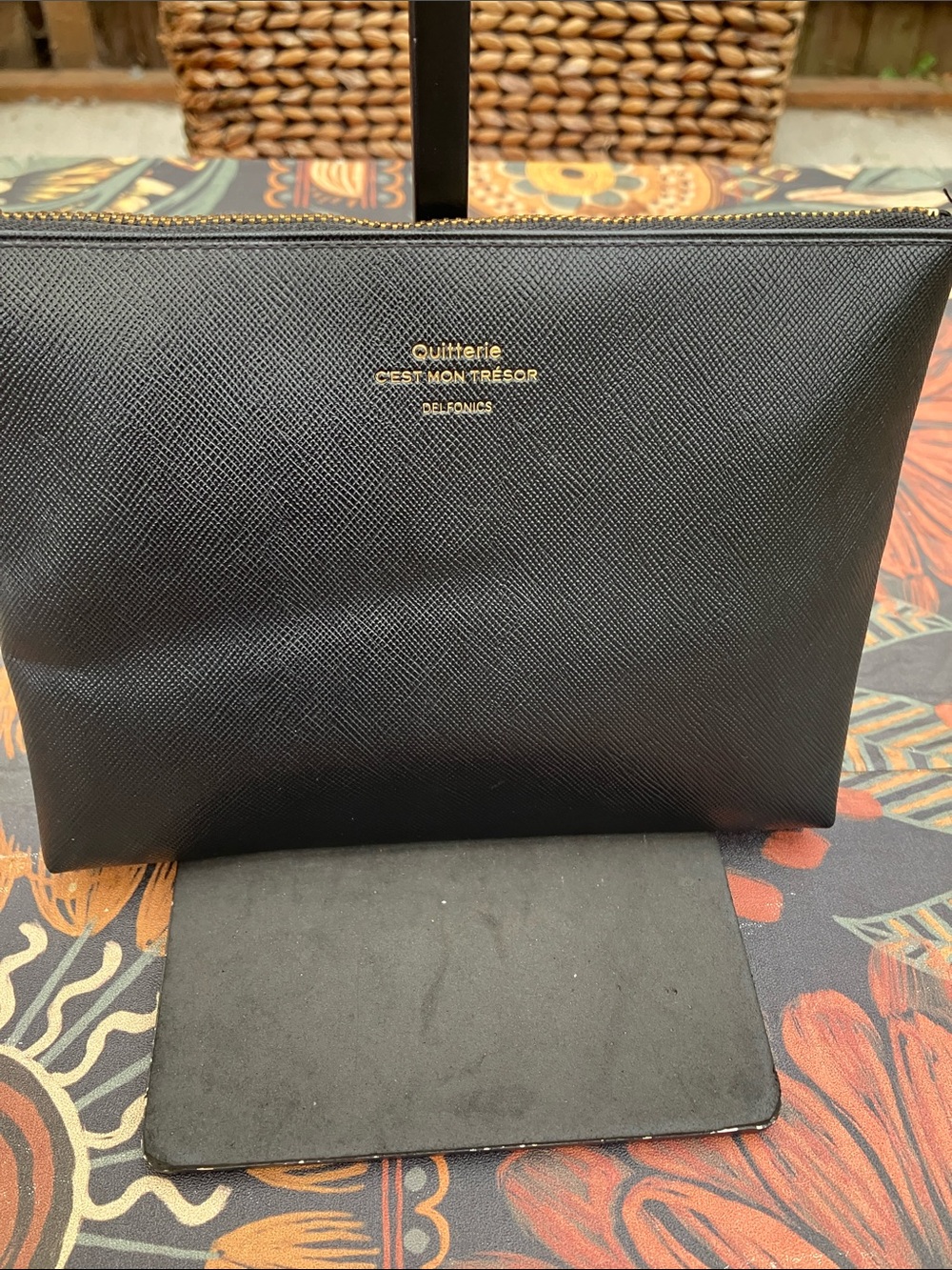 DELFONICS Quitterie Cest Mon Tresor Black Cosmetic Pouch